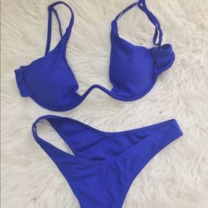 Royal blue bikini set